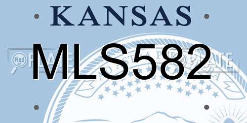 MLS582 Kansas License Plate