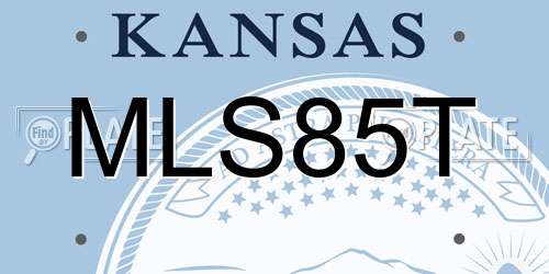 MLS85T Kansas License Plate