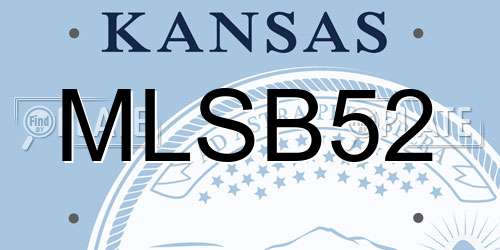 MLSB52 Kansas License Plate