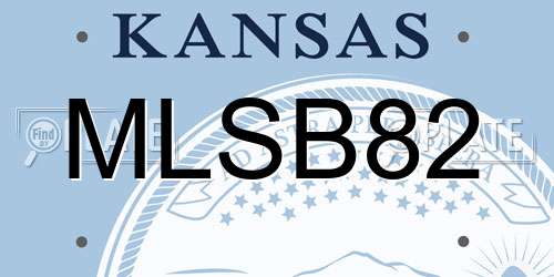 MLSB82 Kansas License Plate
