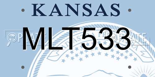 MLT533 Kansas License Plate