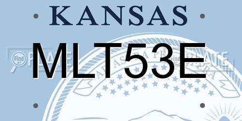 MLT53E Kansas License Plate