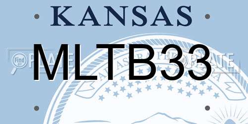 MLTB33 Kansas License Plate
