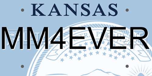 MM4EVER Kansas License Plate