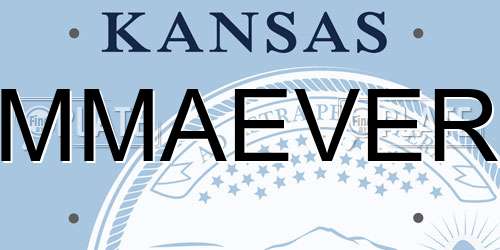 MMAEVER Kansas License Plate