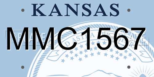 MMC1567 Kansas License Plate