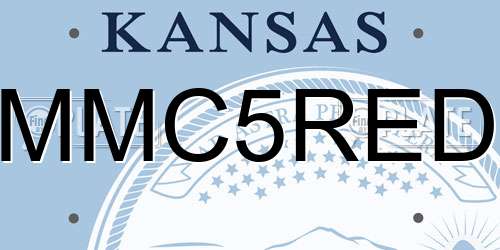 MMC5RED Kansas License Plate