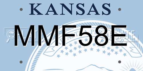MMF58E Kansas License Plate