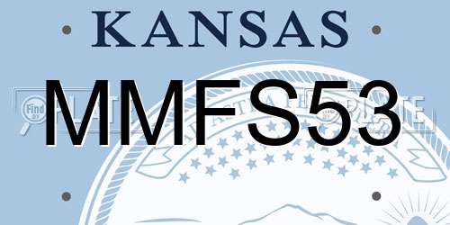 MMFS53 Kansas License Plate