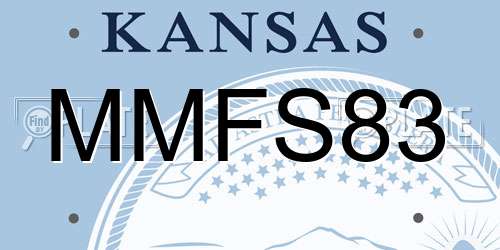 MMFS83 Kansas License Plate