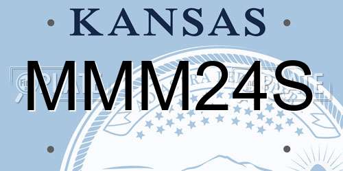 MMM24S Kansas License Plate