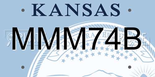 MMM74B Kansas License Plate