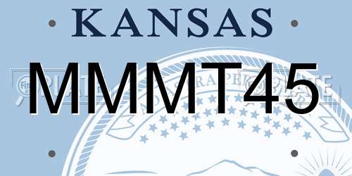 MMMT45 Kansas License Plate