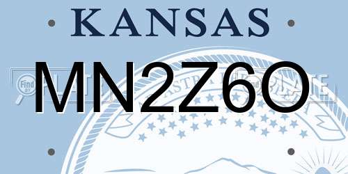MN2Z6O Kansas License Plate