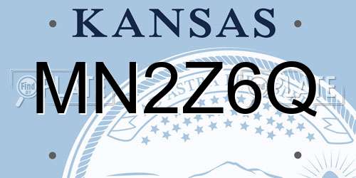 MN2Z6Q Kansas License Plate
