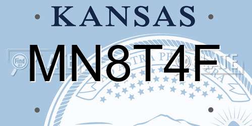 MN8T4F Kansas License Plate