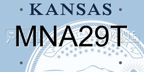 MNA29T Kansas License Plate