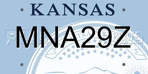 MNA29Z Kansas License Plate