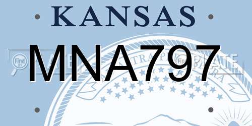 MNA797 Kansas License Plate