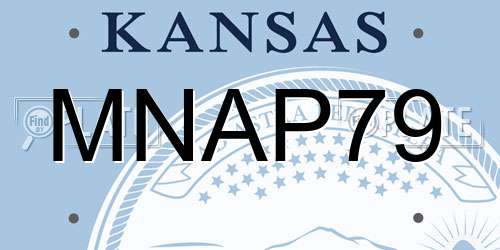 MNAP79 Kansas License Plate