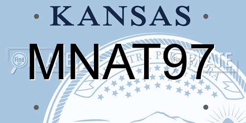 MNAT97 Kansas License Plate