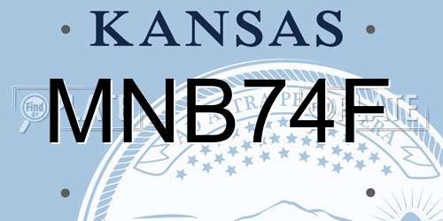 MNB74F Kansas License Plate