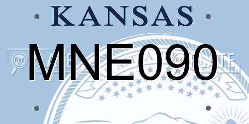 MNE090 Kansas License Plate