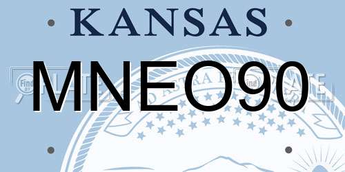 MNEO90 Kansas License Plate