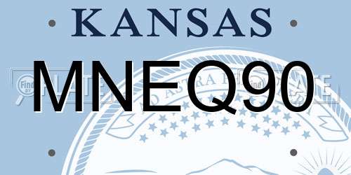 MNEQ90 Kansas License Plate