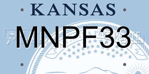 MNPF33 Kansas License Plate