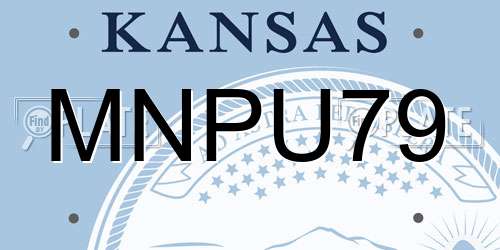 MNPU79 Kansas License Plate