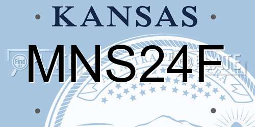 MNS24F Kansas License Plate