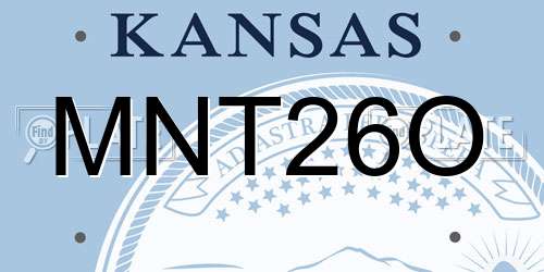 MNT26O Kansas License Plate