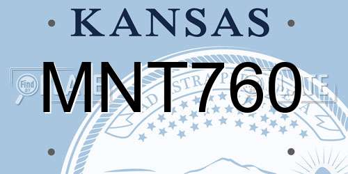 MNT760 Kansas License Plate