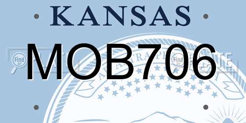 MOB706 Kansas License Plate