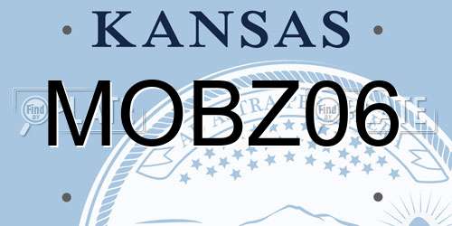 MOBZ06 Kansas License Plate