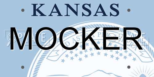 MOCKER Kansas License Plate