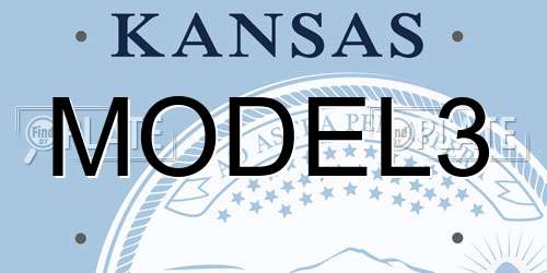 MODEL3 Kansas License Plate