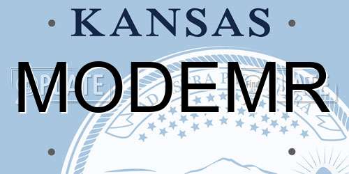 MODEMR Kansas License Plate