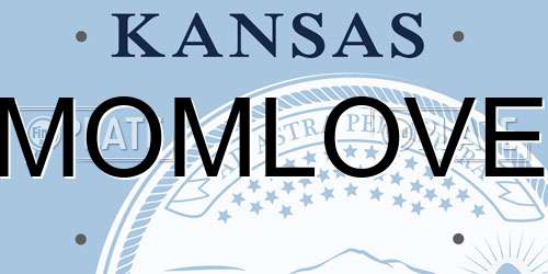 MOMLOVE Kansas License Plate