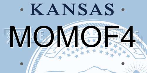 MOMOF4 Kansas License Plate