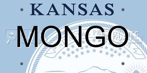 MONGO Kansas License Plate