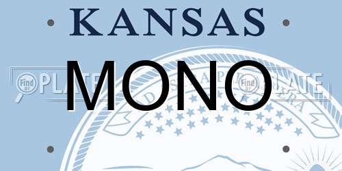 MONO Kansas License Plate