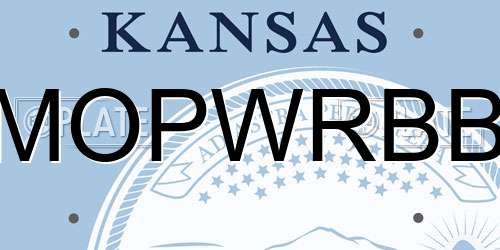 MOPWRBB Kansas License Plate