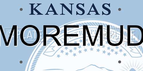 MOREMUD Kansas License Plate