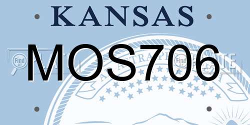 MOS706 Kansas License Plate