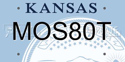 MOS80T Kansas License Plate