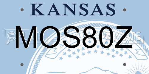 MOS80Z Kansas License Plate