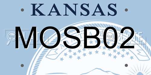 MOSB02 Kansas License Plate