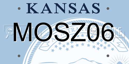 MOSZ06 Kansas License Plate